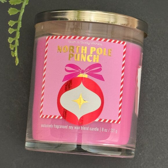 BBW North Pole Punch Bath & Body Works Single Wick Candle - Picture 5 of 10